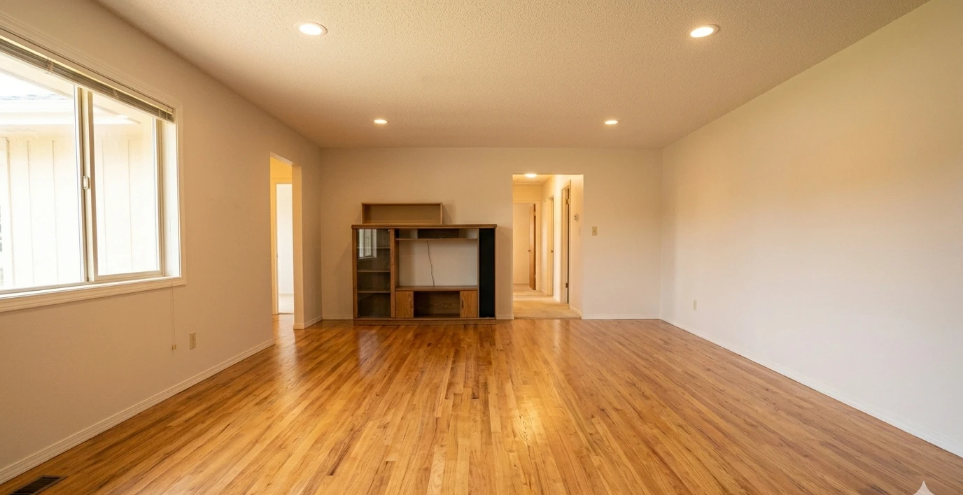 Move-out cleaning complete, home spotless