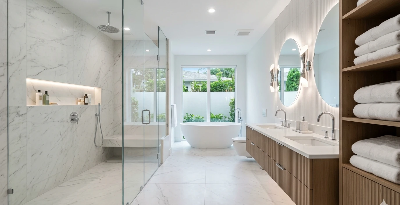 Spotless bathroom, listing ready